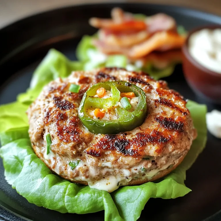 Jalapeño Popper Turkey Burgers