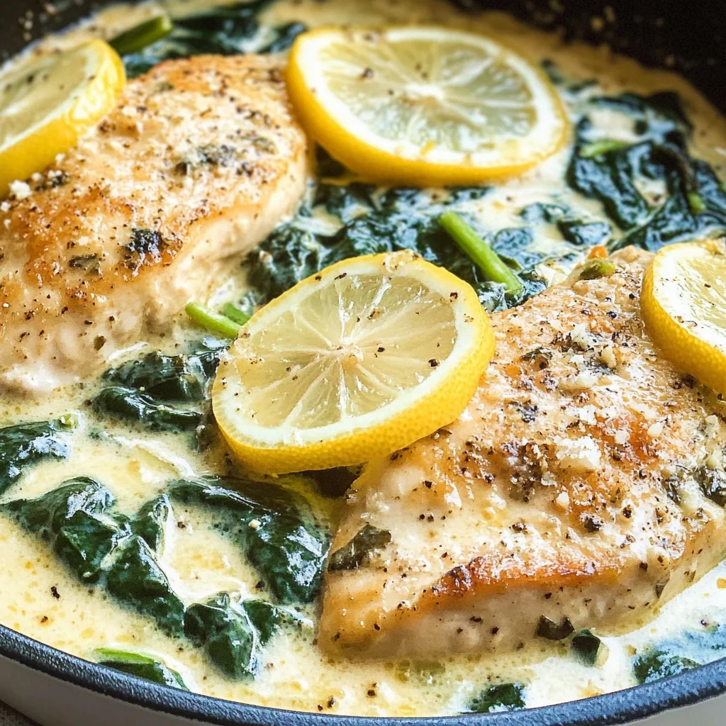 Lemon Parmesan Spinach Chicken