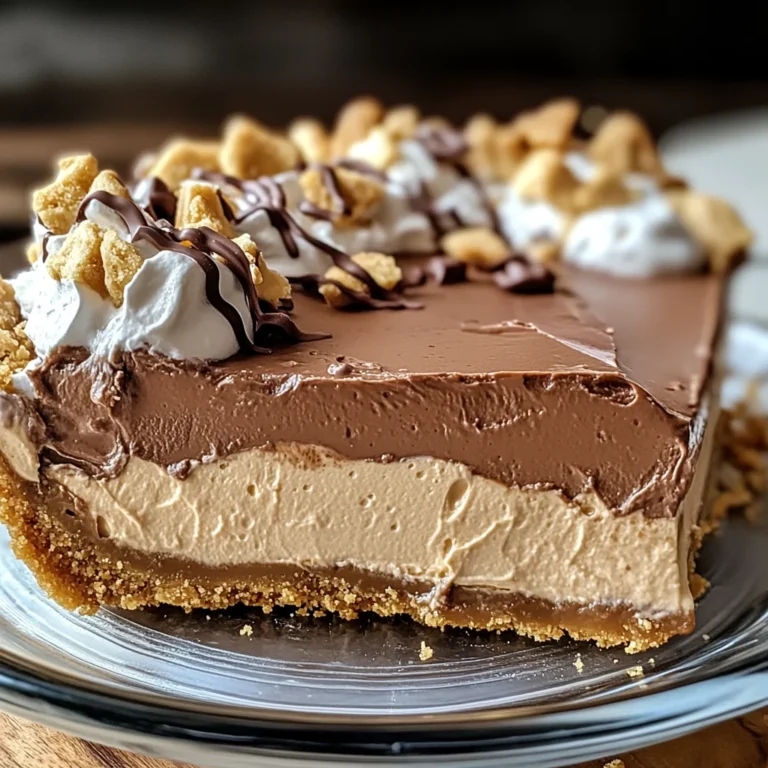 No-Bake Cream Cheese Peanut Butter Pie with Chocolate Whipped Cream