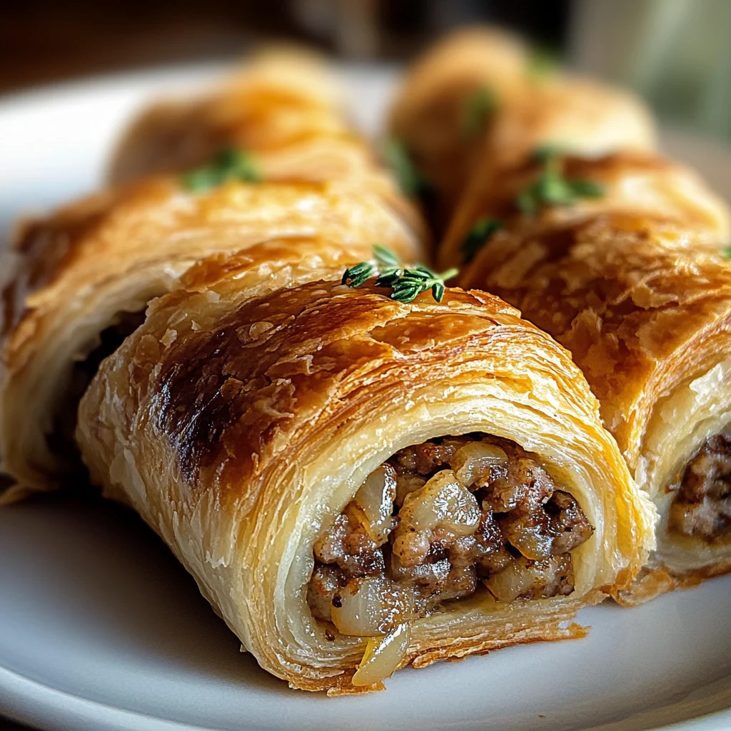 Savory French Onion Sausage Rolls