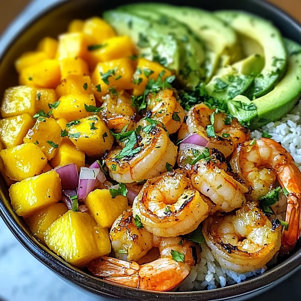 Shrimp Avocado Mango Bowls
