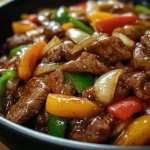 Sizzling Chinese Pepper Steak with Onions