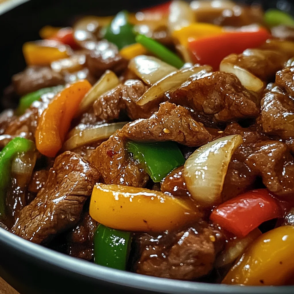 Sizzling Chinese Pepper Steak with Onions
