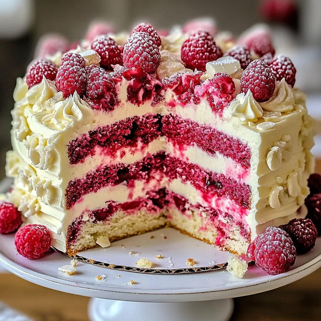 White Chocolate Raspberry Dream Cake : A Heavenly Dessert